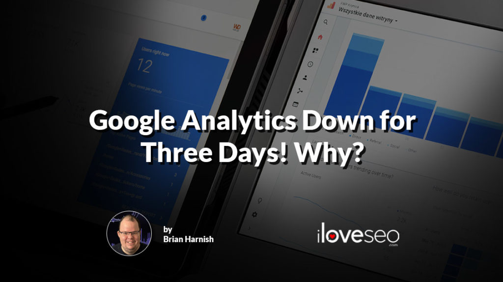 Screenshot of Google Analytics data tracking software