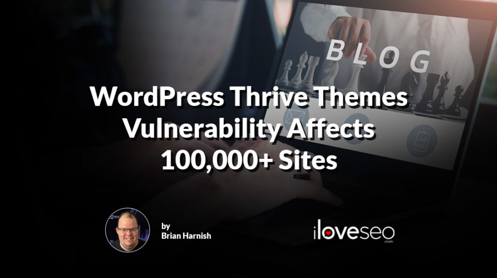 Someone working on their blog on their laptop using a WordPress Thrive Theme.